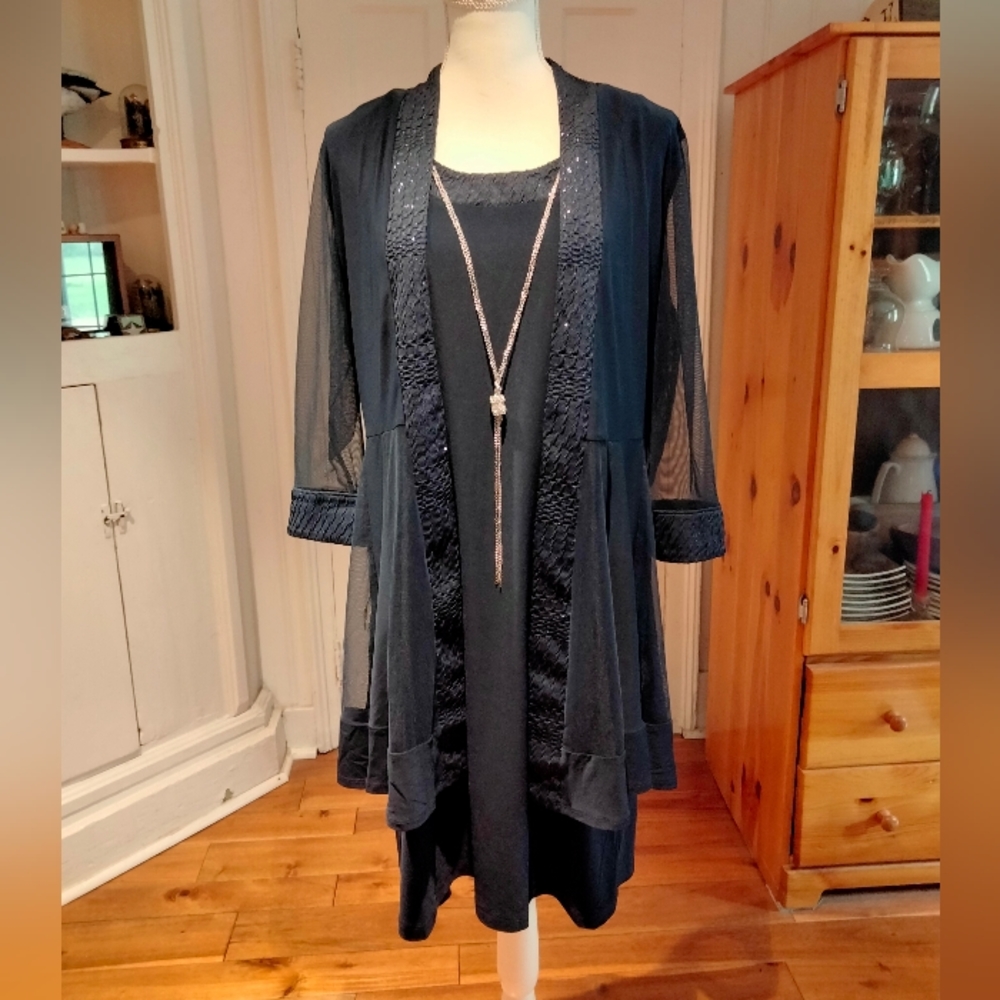 R & M Richards Jersey 2-Piece Jacket Dress